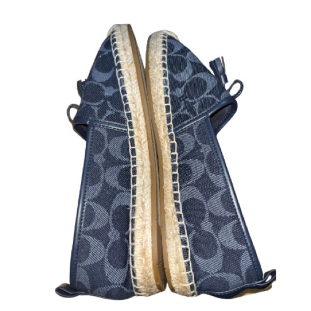 Coach Carson Blue Signature Denim Espadrilles, Size 8.5, NWOT - Picture 6 of 12